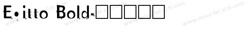 Egitto Bold字体转换